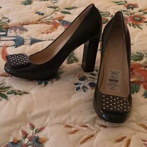 NWT Talbots green patent leather heels
